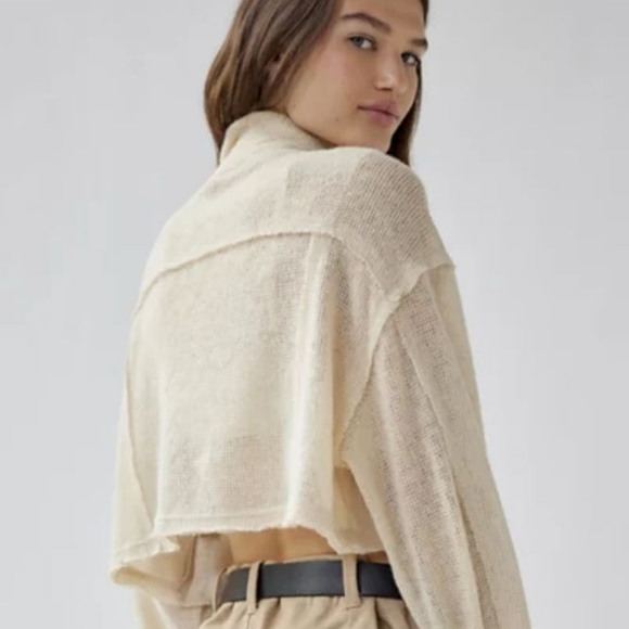 Urban Outfitters Jac Sheer Cropped Sweater - Picture 3 of 4